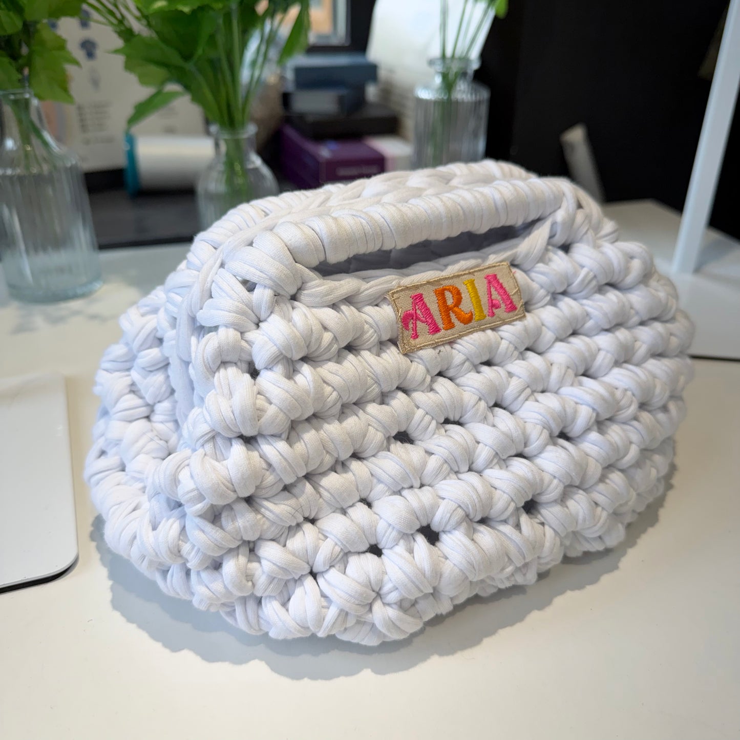 Ready made clutch bag WHITE