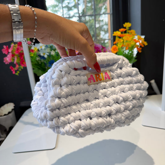 Ready made clutch bag WHITE