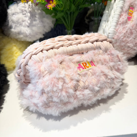 Baby pink clutch