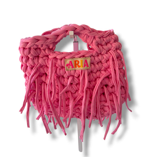 Ibiza mini, mid pink with tassels