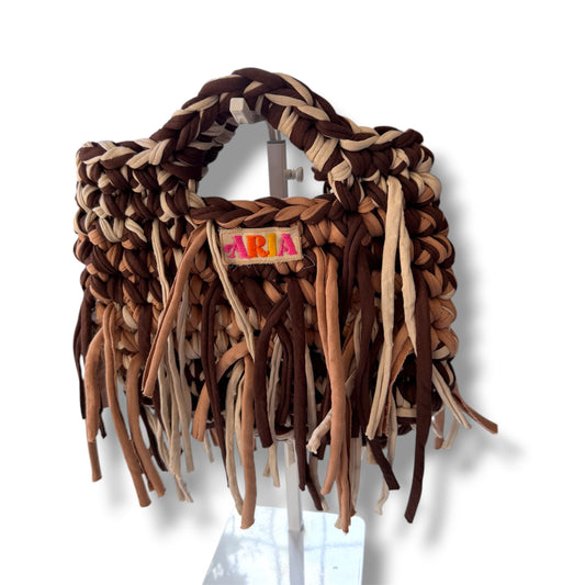 Ready made Ibiza regular, beige brown with tassels